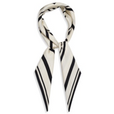 York Scarf Ivory and Black Monogram