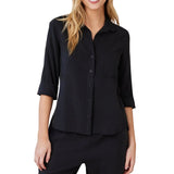 Shirt Tail Button Down Black