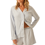 Ecovero Blue Stripe Pyjama Top