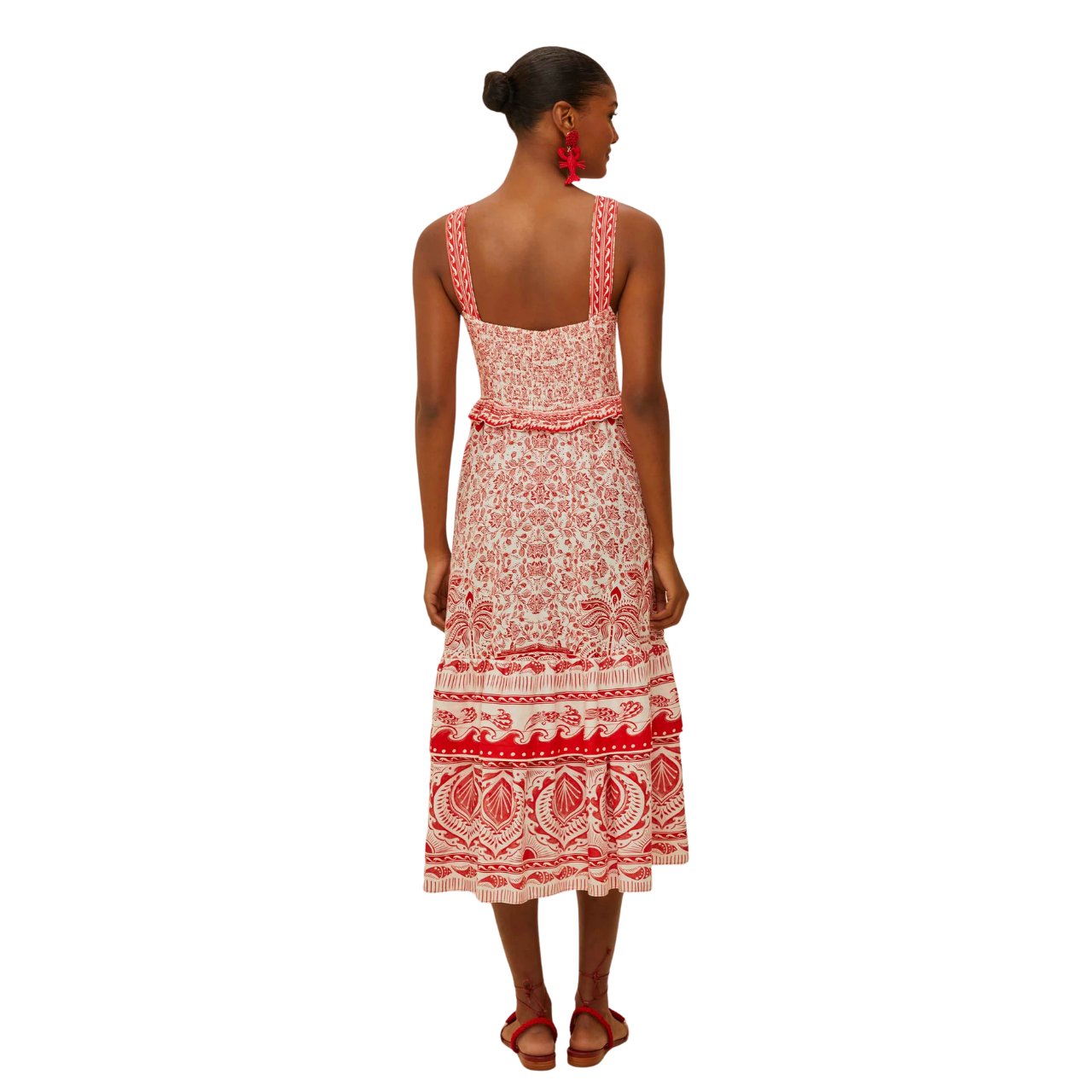River Ride Red Midi Dress