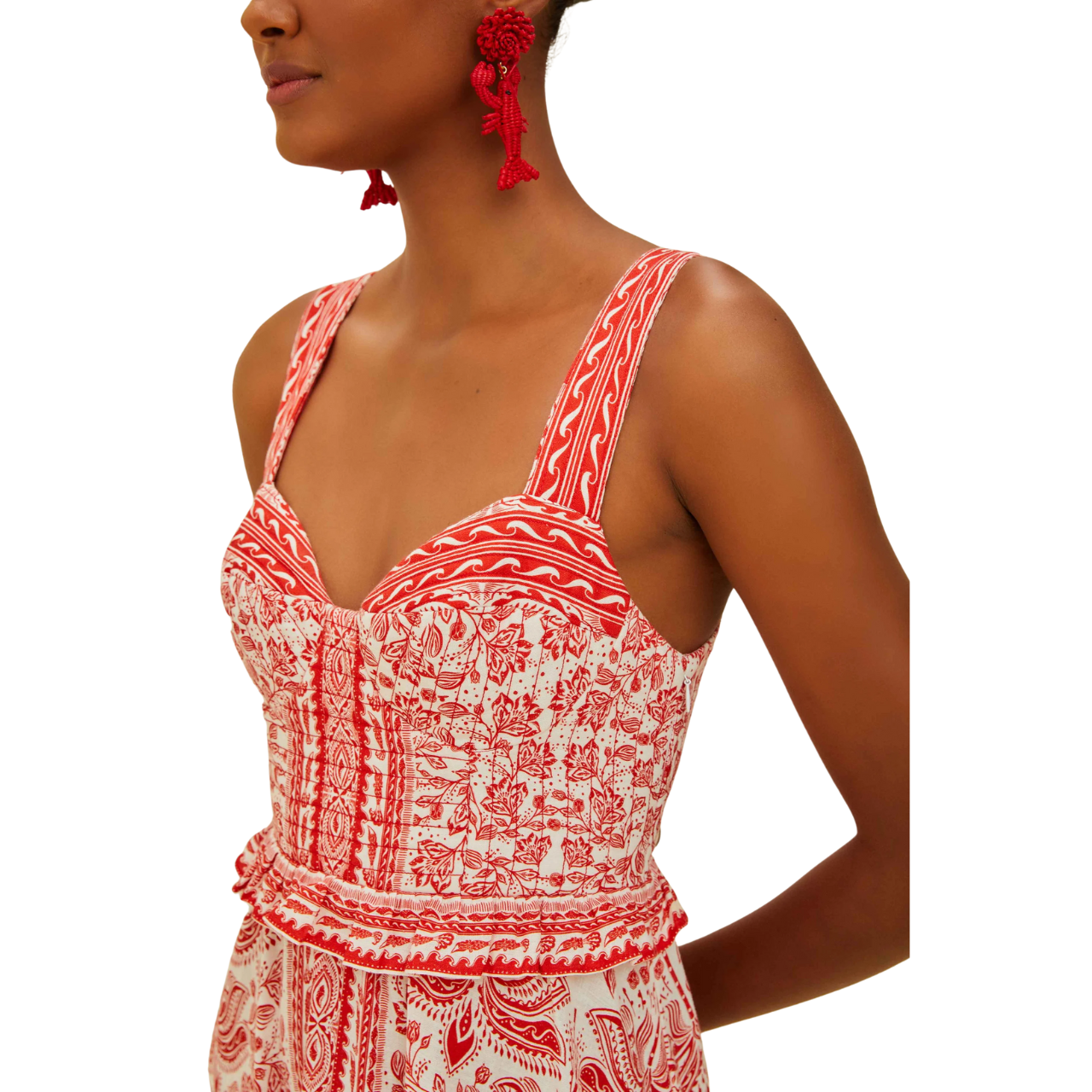 River Ride Red Midi Dress
