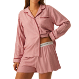 Ecovero Red Stripe Pyjama Top