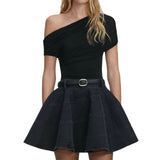 Black Drape Knit Top