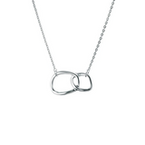 Silver Double Oval Necklace