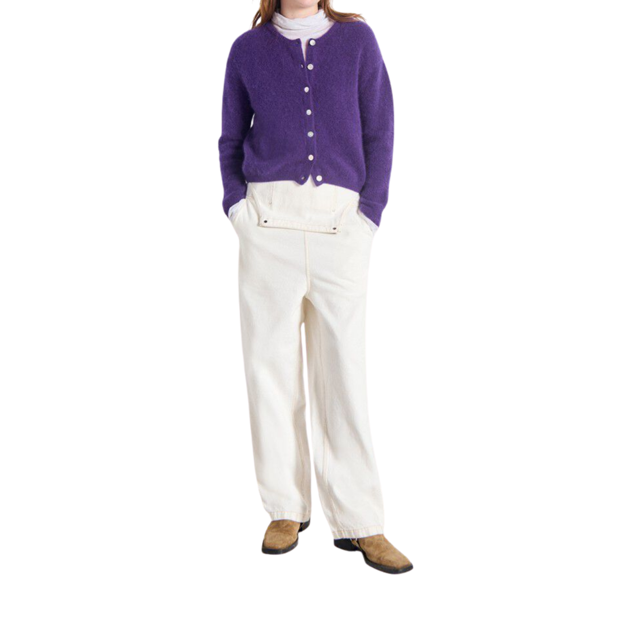 Vitow Cardigan Aubergine